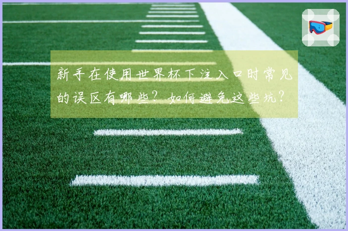 新手在使用世界杯下注入口时常见的误区有哪些？如何避免这些坑？