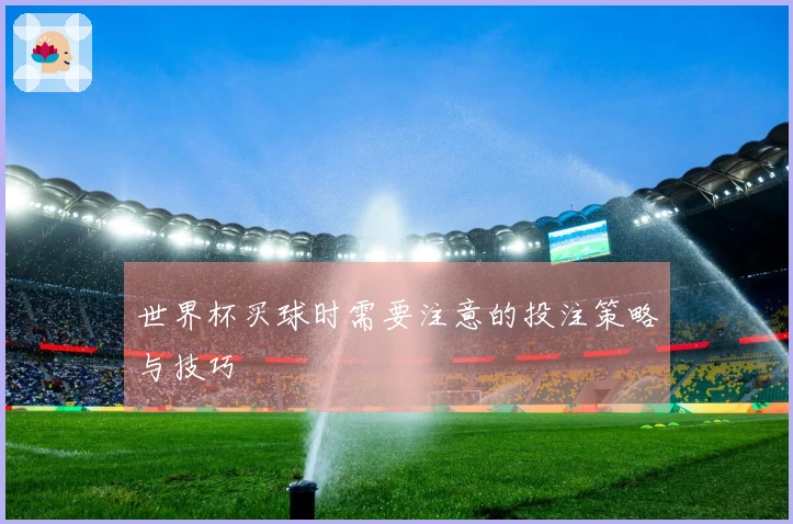 世界杯买球时需要注意的投注策略与技巧